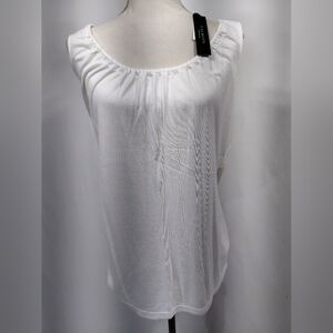 Talbots White Sleeveless Tank Top NWT